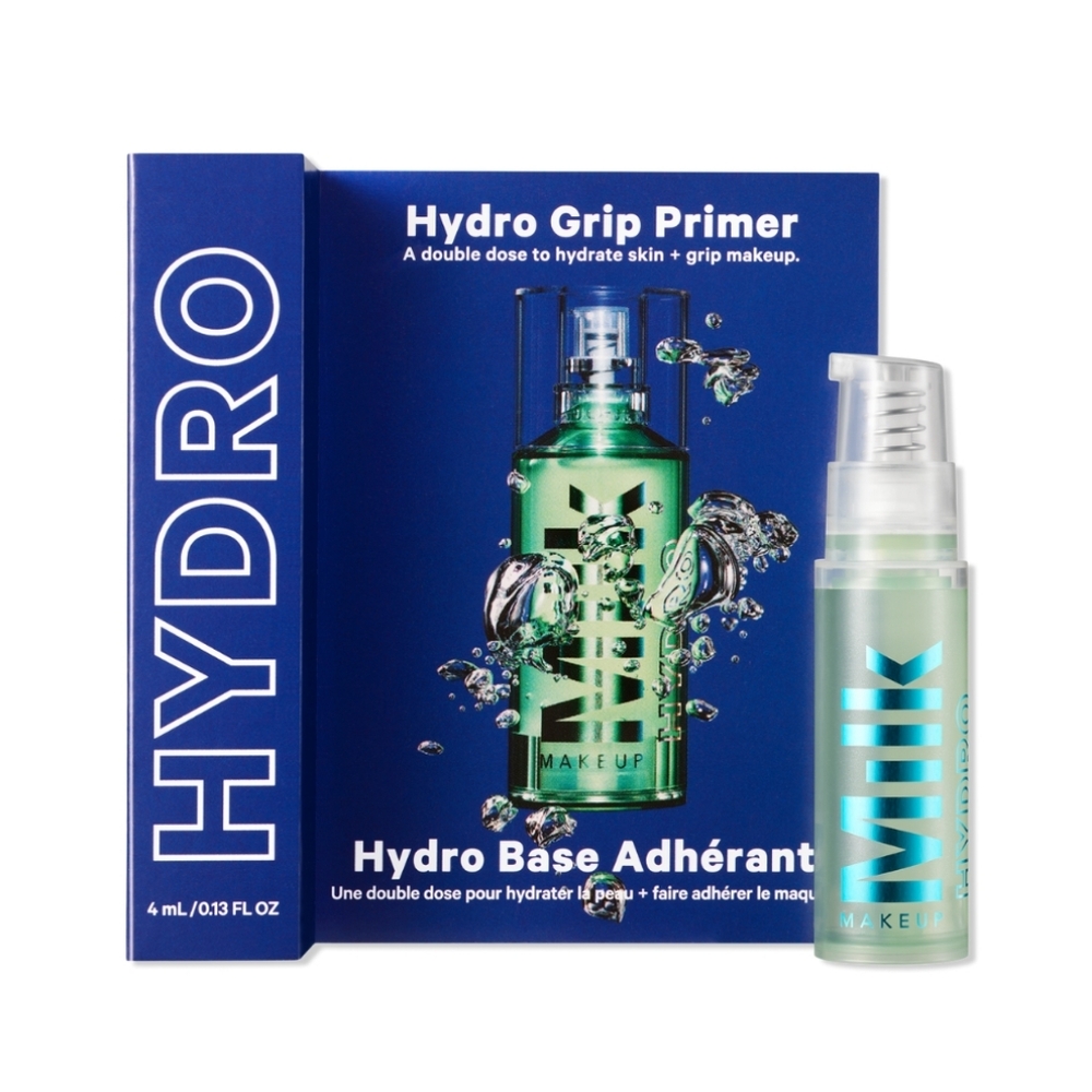 MILK HYDRO GRIP HYDRATING MAKEUP PRIMER WITH HYALURONIC ACID + NIACINAMIDE.
